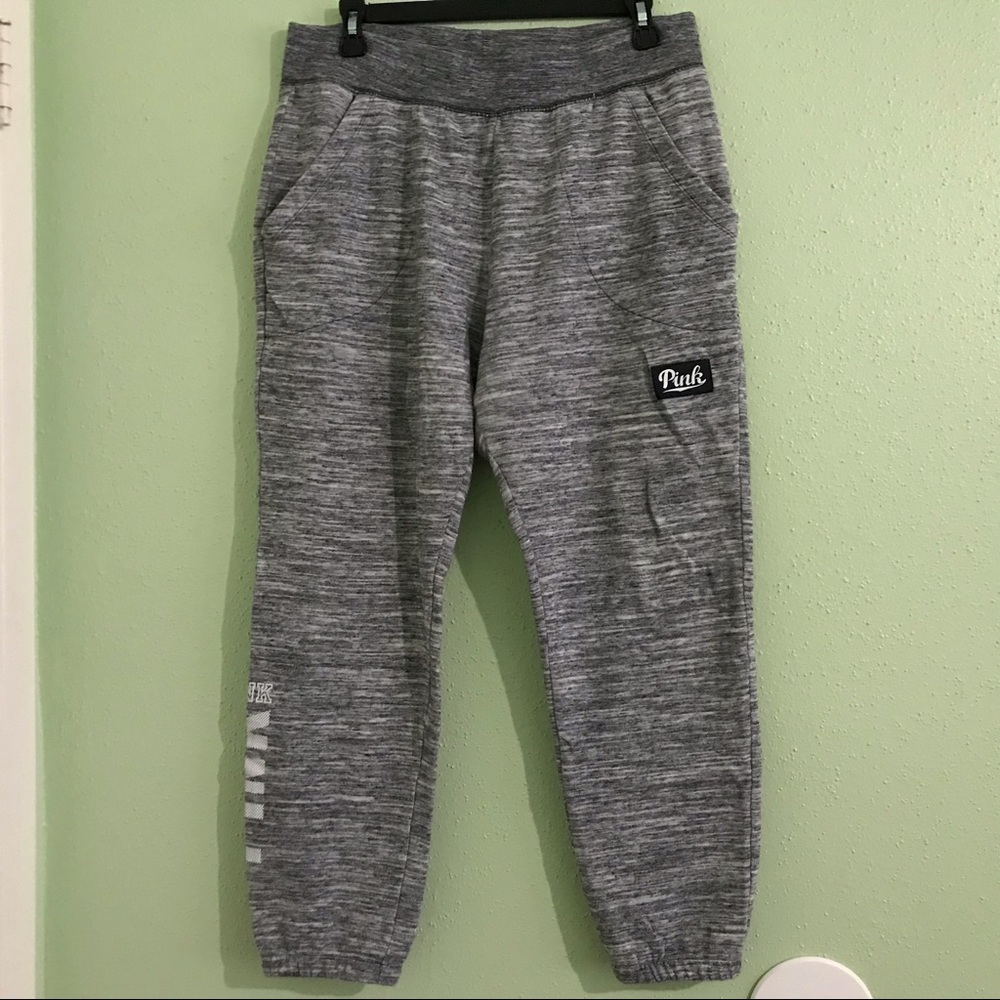 VS PINK large gray sweatpants joggers